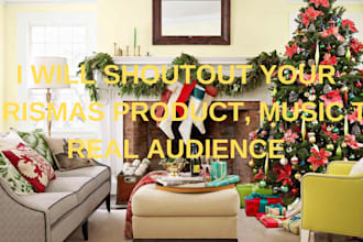 shoutout your christmas music, new year product, christmas youtube video,