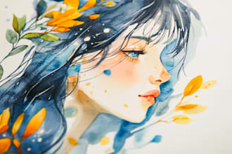 do any handmade illustration in watercolor