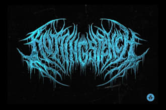 design death metal or heavy metal logo band professional