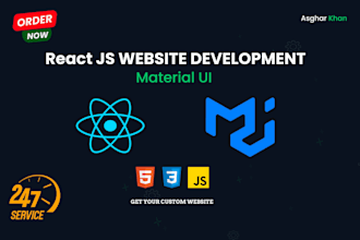 create custom react js computer science projects with mui