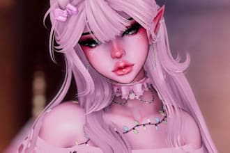 create vrchat avatar vtuber models vrc character game mods 3d  furry avatar nsfw