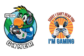 create amazing retro cartoon mascot gaming logo