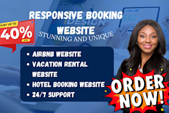 build a booking website for your airbnb apartment or hotel, taxi booking