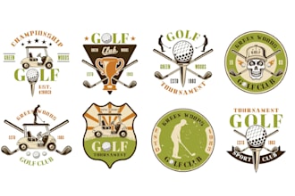 do amazing sport cartoon golf logo and t shirt design