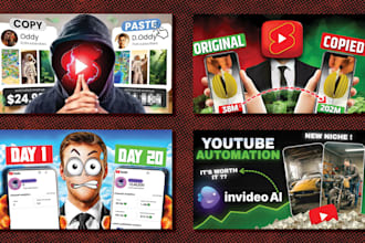 design eye catchy youtube thumbnail for automation channel
