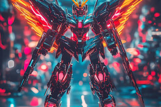 do a mecha robot art of your choice