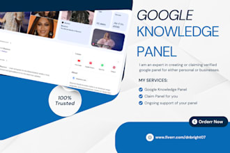 setup verified google knowledge panel for personal or business
