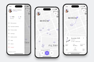 build e scooter rental app, e bike app, ev charging app, e scooter station app