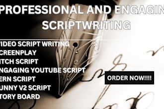 do original youtube video script documentary script sunny v2 script storyboard