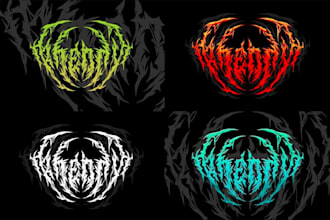 create metal logo, horror or psychedelic for your band