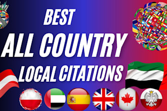 do create australia,canda,india,germany local citations and directory submission