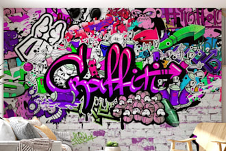 design graffiti wall art, murals wall arts, wall art desing, doodles wall art