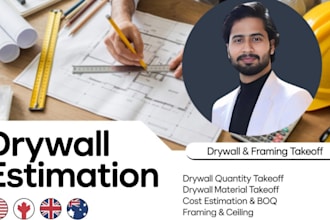 do drywall takeoff, material takeoffs and cost estimation