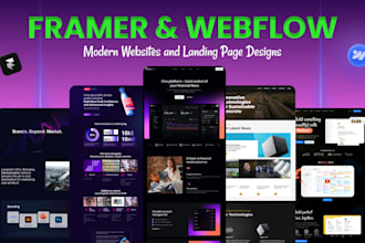 build or design modern, responsive website on framer or webflow, figma to framer