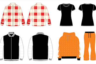 do sports wear street wear clothing mockup techpacks