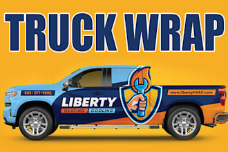 do professional pickup truck wrap, vehicle wrap, truck wrap design, 3d wrap