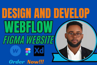 design responsive webflow website, develop figma to webflow and redesign webflow