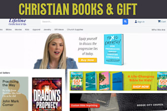 build christian book ecommerce website card bible spiritual book website