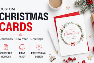 design custom christmas, holiday and greeting card design