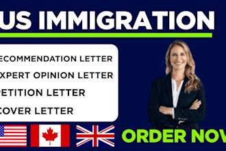 write recommendation letter for eb2 niw eb1 o1 US immigration