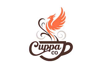 create classy and clean neutral coffee shop business logo
