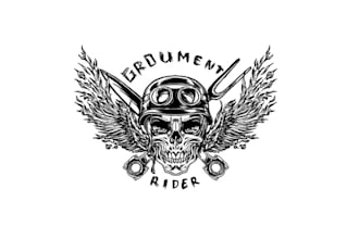 design wonderful rider travel food logo