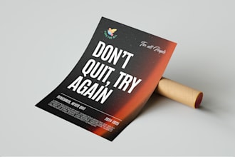 design typography poster within 12 hour