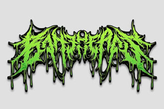 create a professional death black metal logo for you