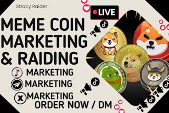 do solana memecoin token marketing and raiding on tiktok, tiktok livestreams
