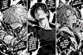 draw anime manga illustrations and webtoon cover art
