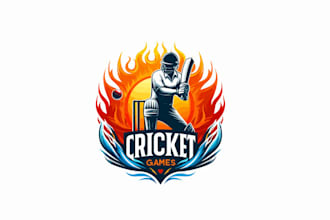 make attractive super cricket brand logo