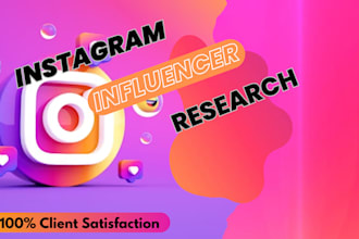 find instagram influencer research and outreach for target audience