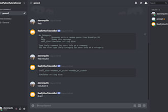 make a game in discord bot using python