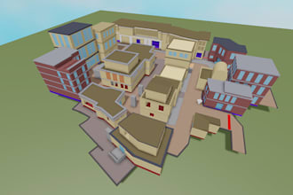 do a realistic roblox building, roblox builder, simulator map for your game
