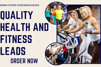 generate health and fitness gym health supplement workout weight loss leads