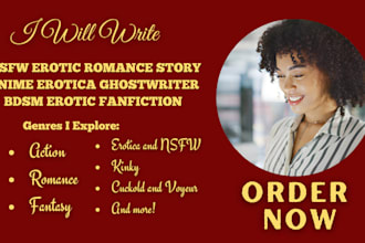 write nsfw erotic romance story anime erotica ghostwriter bdsm erotic fanfiction