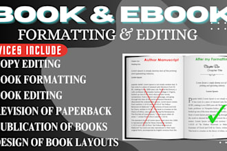 proofread, format, and edit your ebook for amazon kindle in english or spanish