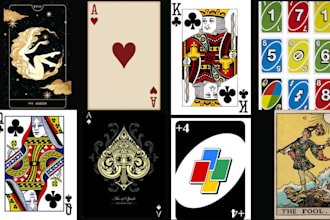 custom playing card design card game design card illustration card game template