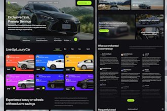 create responsive chauffeur website, taxi booking website with wordpress