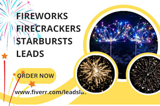 generate christmas new year fireworks festive firecrackers starbursts leads