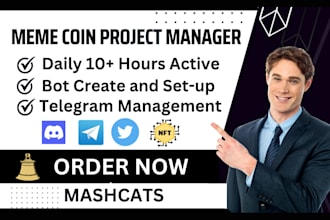 fully manage and grow your telegram group for meme coin and crypto project