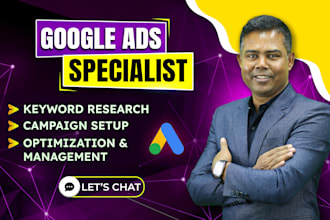setup and manage google ads, adwords campaign as your ads manager