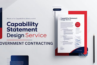 design a government capability statement for mbe wbe wosb sdvosb, 8a, sba