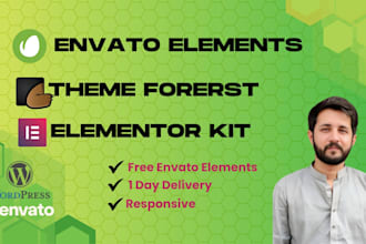 full install, customize envato elements or themeforest theme, template