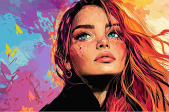 draw you to make vector portrait illustration digital art