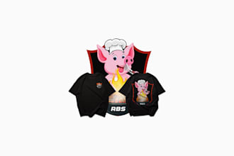 make food truck BBQ restaurant logo