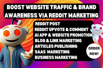 boost ai app, crypto website, blog link saas product via reddit post management