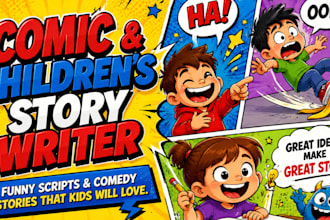 comic book writer children story book writer children joke comedy script writing