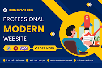 build a professional and modern wordpress website with elementor pro