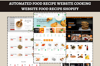 build automated food recipe website cooking website food recipe shopify store